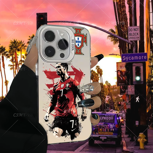Ronaldo Portugal Kawaii Anime Tough Phone Cases For iPhone 16 15 14 13 12 11 X XR XS 7 8 Plus Pro Max iPhone13 Mini ProMax case Velora