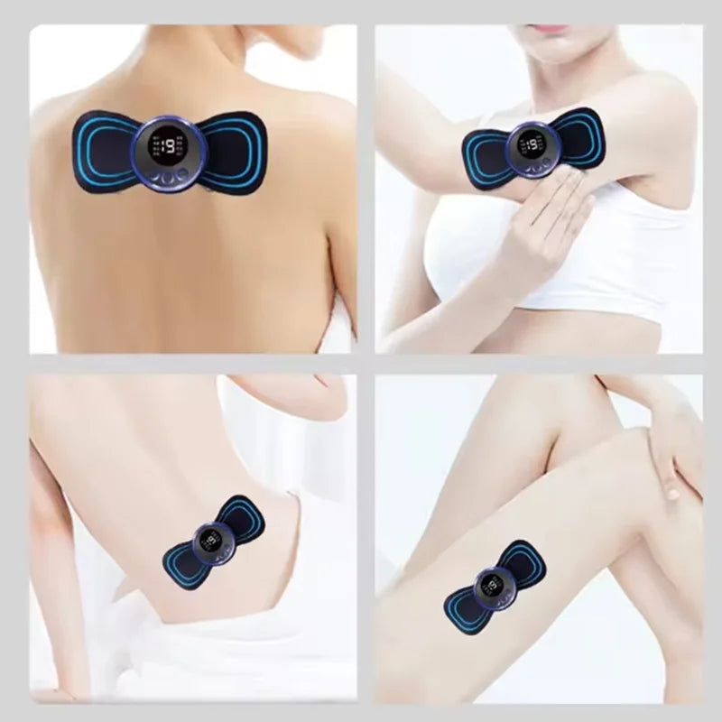 Rechargeable neck massager electric neck massage to relieve pain EMS acupoint muscle stimulation relaxation massage - Velora