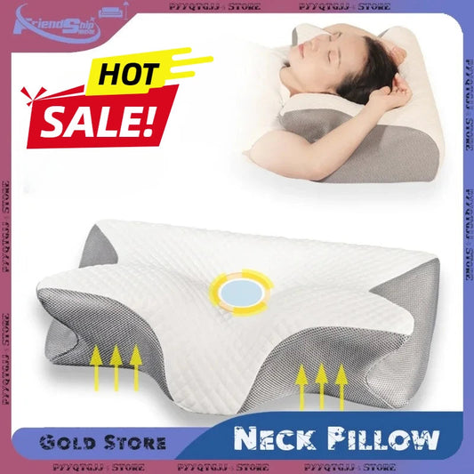 1PC Butterfly Memory Neck Pillow Slow Rebound Comfortable Sleep Memory Foam Pillow 2 in 1 Ergonomic Contour Pillows Home Supply Velora