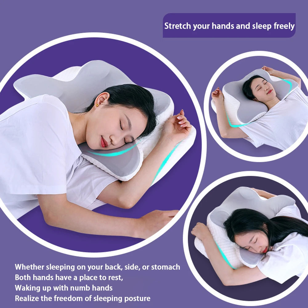 Memory Foam Pillow, Slow Rebound Neck Pillow, Pain Relief, Sleep Pillow - Velora