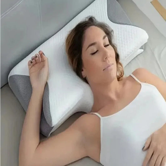 1PC Butterfly Memory Neck Pillow Slow Rebound Comfortable Sleep Memory Foam Pillow 2 in 1 Ergonomic Contour Pillows Home Supply Velora