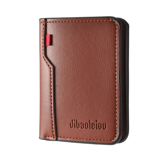 1Pc New Ultra-thin Mini Soft PU Leather Credit Card Wallet Holder Short Vertical High Quality Men's Wallet - Velora