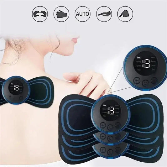 Muscle Electric Massager 2/3/4 Pcs EMS Neck Massage Machine 8 Modes 19 Levels of Strength Vibrater Instrument Treatment - Velora