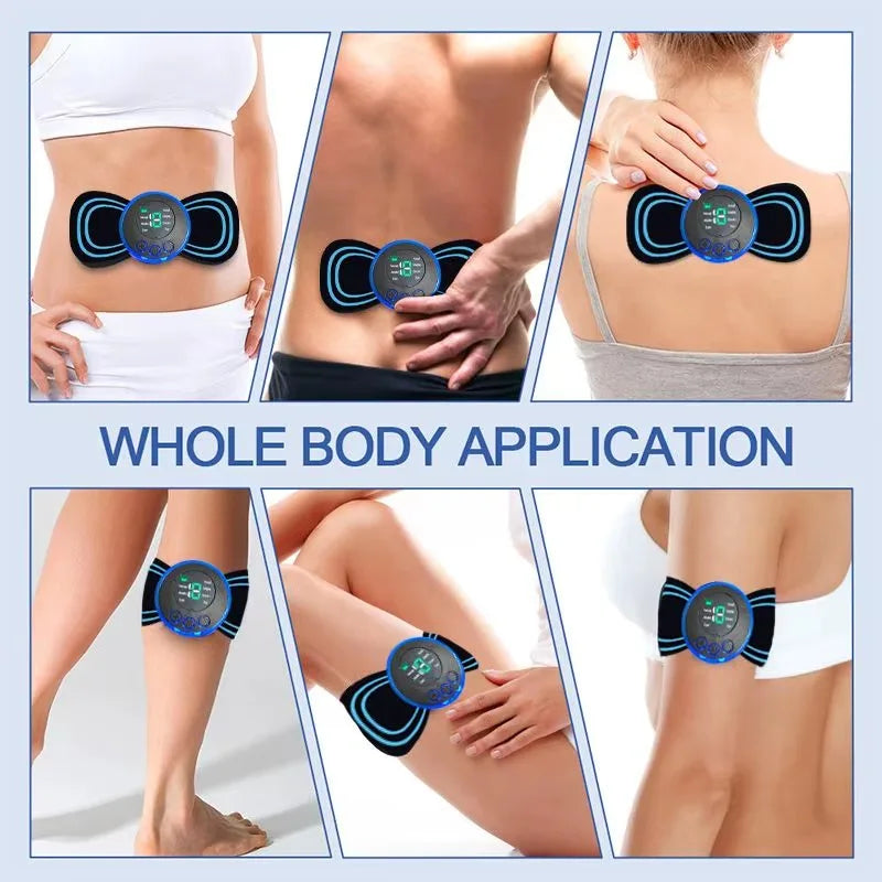 Intelligent Mini Electric Neck Massager Charging Portable Shoulder and Neck Neck Massage Patch with Multiple Adjustable Levels - Velora