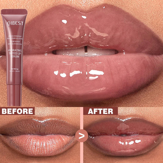New Nude Red Bean Clear Water Gloss Glass Lip Gloss Moisturizing Chocolate Mirror Gloss Plumping Lip Tint Lip Cream Makeup 12g - Velora