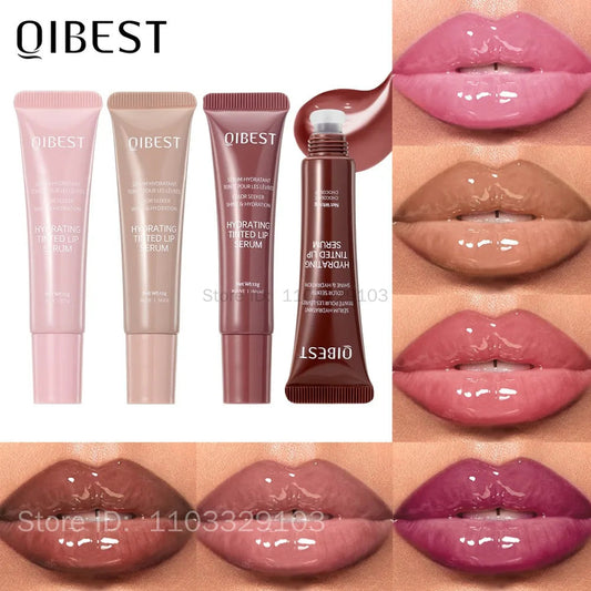 QIBEST Crystal Lip Balm Moisturizing Lip Gloss Oil Jelly Lipgloss Long Lasting Liquid Lipstick Hydrating Tinted Lip Serum Makeup - Velora