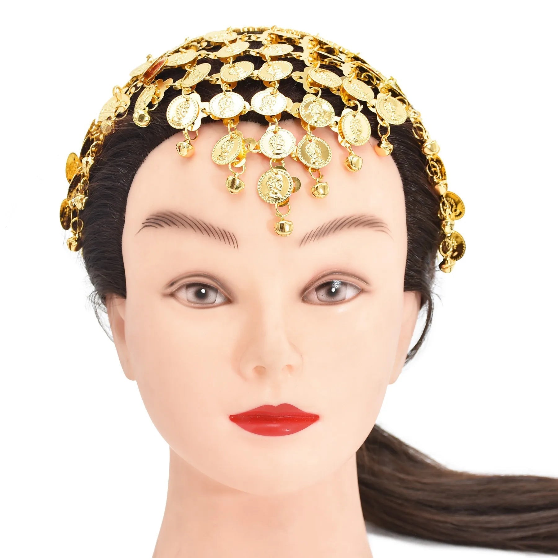 Indian Dance Accessories Necklace Headwear Earrings Bracelet Hair Band Jewelry Set Women's Party Jewelry Gifts Velora