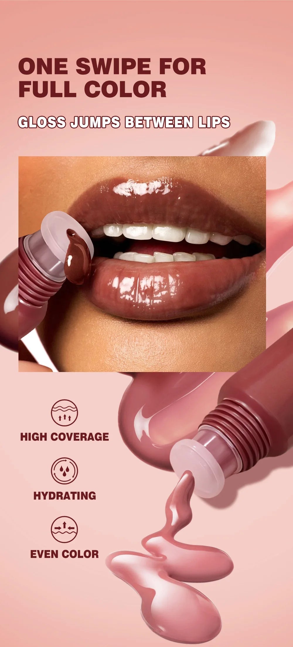 QIBEST Crystal Lip Balm Moisturizing Lip Gloss Oil Jelly Lipgloss Long Lasting Liquid Lipstick Hydrating Tinted Lip Serum Makeup - Velora