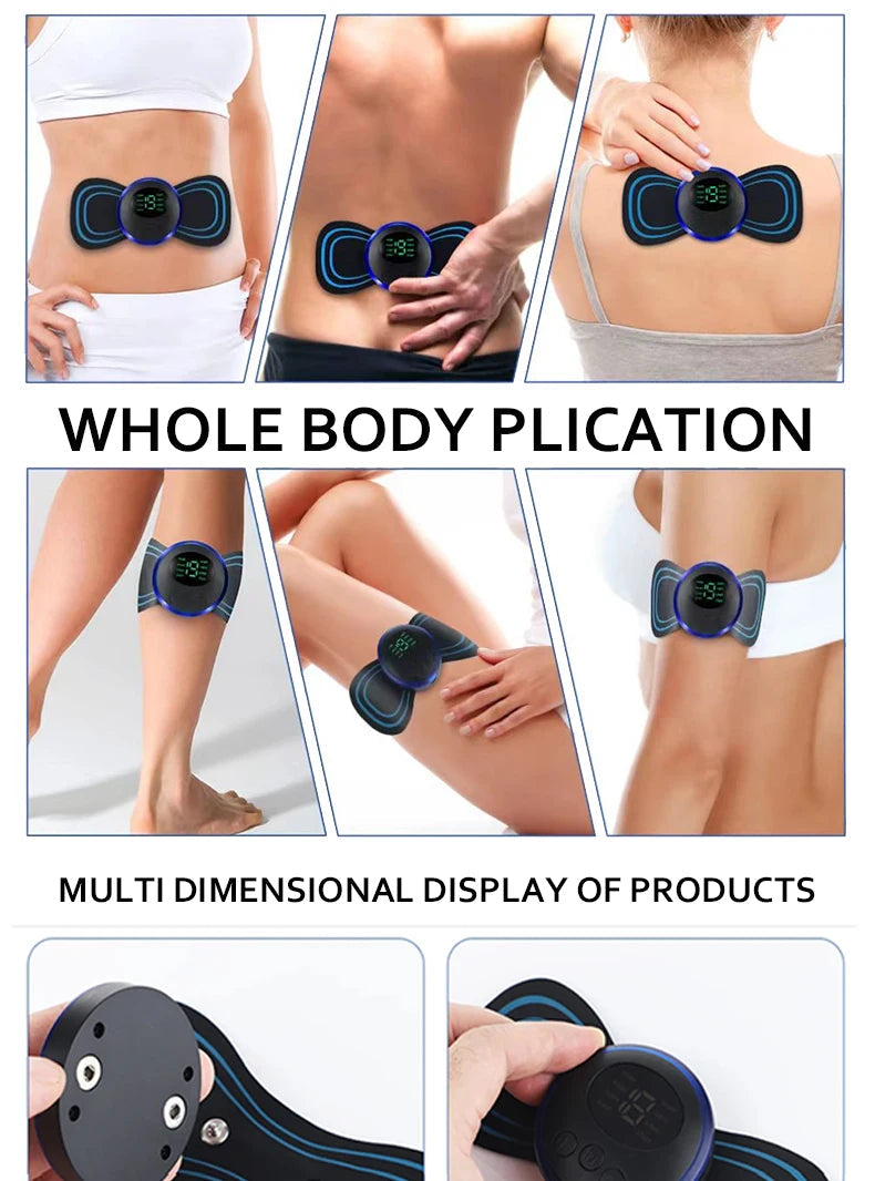 Rechargeable neck massager electric neck massage to relieve pain EMS acupoint muscle stimulation relaxation massage - Velora