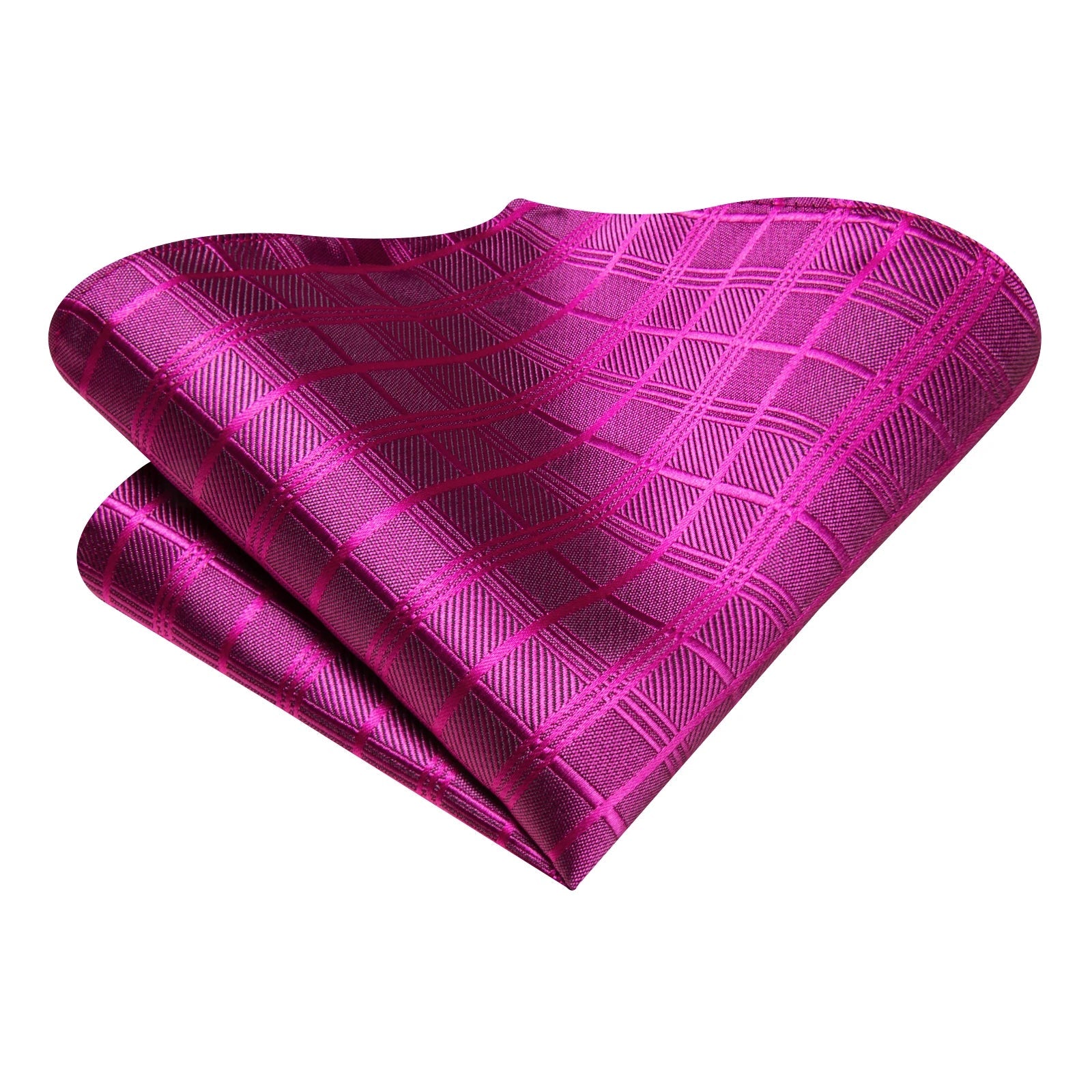 Hi-Tie Striped Rose Blue Pink Business Mens Tie 8.5cm Jacquard Necktie Accessorie Daily Cravat Wedding Party Hanky Cufflink Set - Velora
