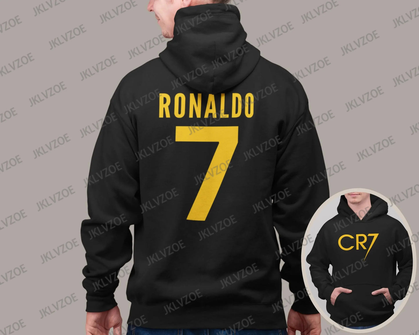 Ronaldo 7 Print Hoodie Retro Street Sweatshirt Top Autumn Women Men Casual Pullover Cotton Sport Hooded Men Clothing Streetwear Velora