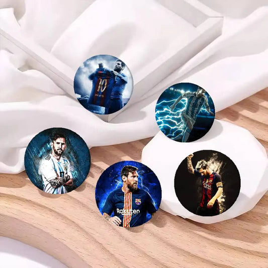 M-Messi Photo Brooches Creative Round Badge Gifts Pins 32/44/58mm Velora