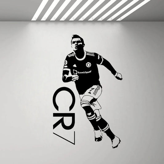 Ronaldo Football Wall Sticker Football Athlete Wall Decal for Home Kids Room Wall Decor Kids Gifts Vinyl Removabel Mural A860 Velora