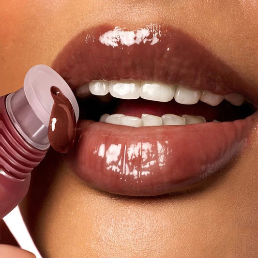 Crystal Dark Brown Mirror Water Lip Gloss Nude Lip Glaze Transparent Glass Oil Waterproof Liquid Lipstick Clear Tint Makeup Velora
