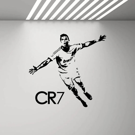 Ronaldo Poster Wall Decal CR7 Sign Vinyl Sticker Gym Sport Soccer Player Fan Gift Wall Sticker for Home Room Decor Mural A597 Velora