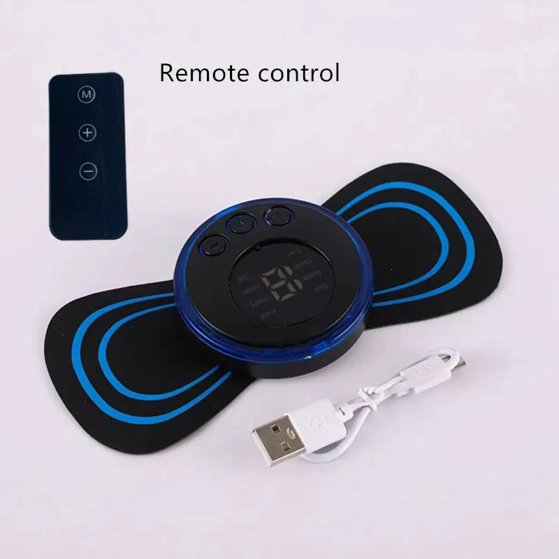 Rechargeable neck massager electric neck massage to relieve pain EMS acupoint muscle stimulation relaxation massage - Velora