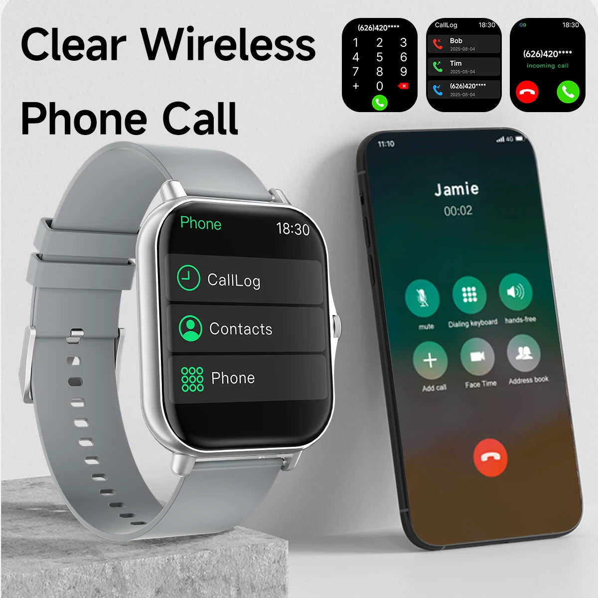 2025 NEW Smartwatch For Android/IOS 1.83 Screen Wireless Bluetooth Call Phone Camera Control Music Player Multi-Sports Modes Men - Velora