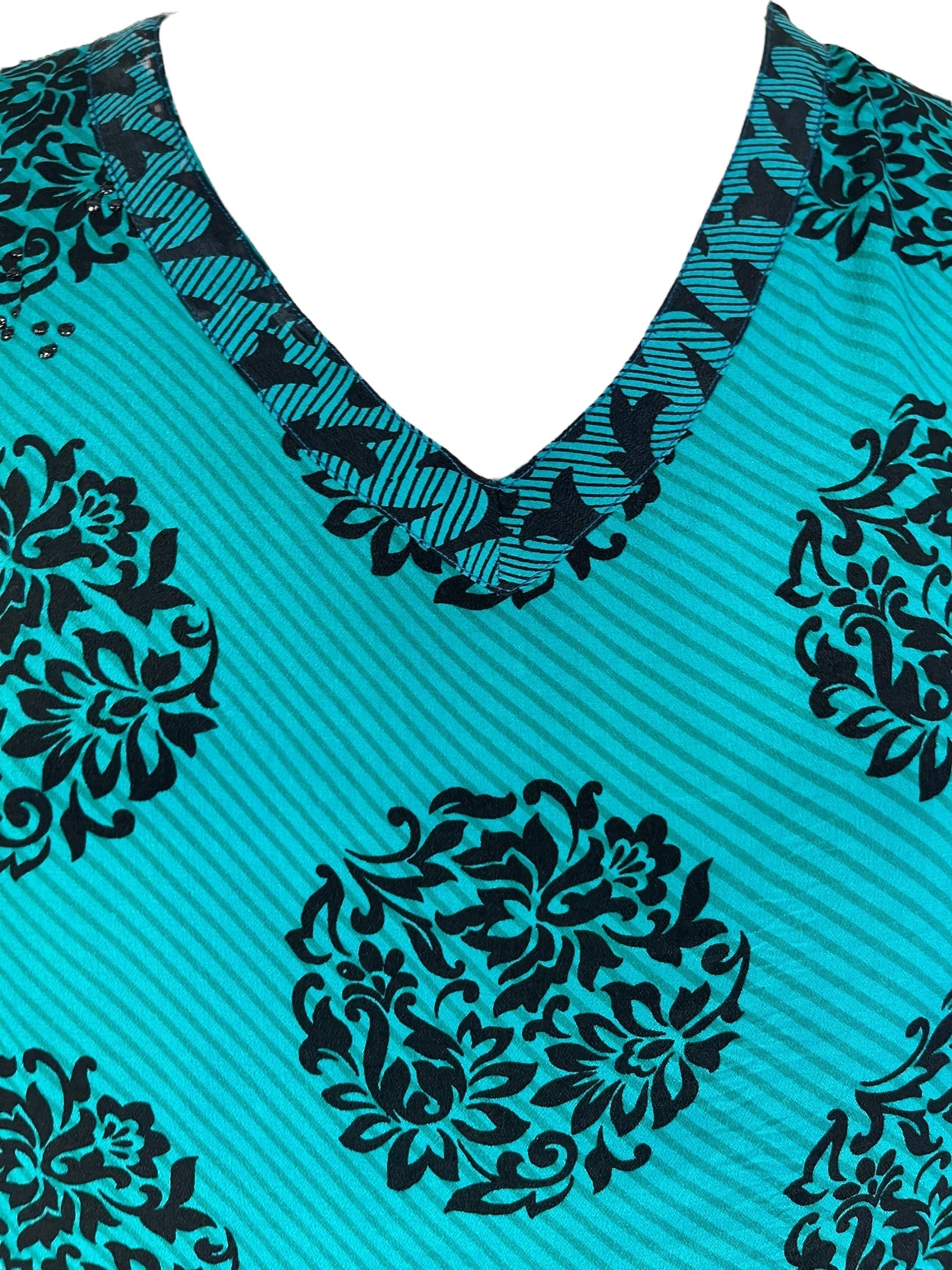 PRC7152 Avatar Pure Silk Long Tunic with Side Ties - Velora
