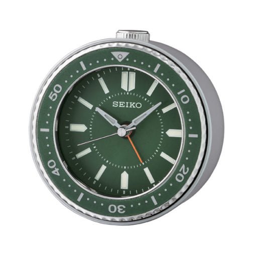 SEIKO Desk Alarm Clock Green | QHE184M - Velora Luxury Fashion