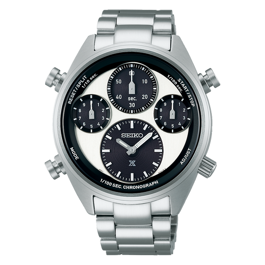 SEIKO Prospex Speedtimer 1/100 Sec Solar Chronograph Panda | SFJ001