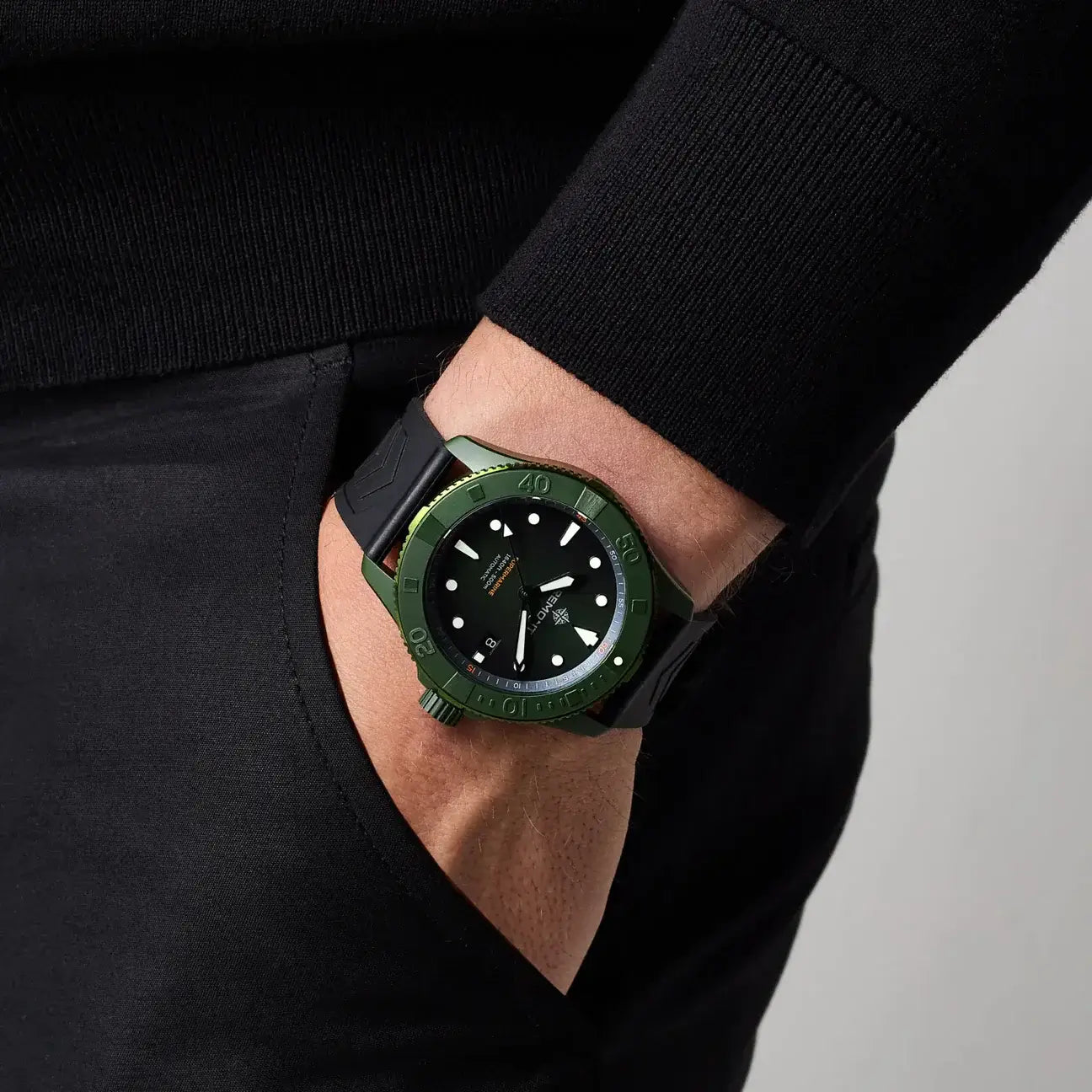 Bremont Supermarine Full Ceramic, Jungle Green SM43-DT-GNCER-GN-R-S - Velora