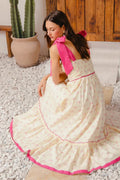 SO ME Ribbon Flowy Maxi Dress with Contrast Trim - Velora Luxury Fashion