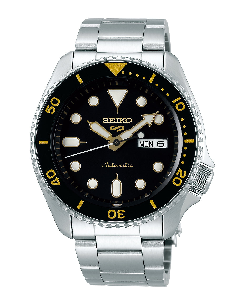 SEIKO 5 Sports Black and Yellow | SRPD57K1