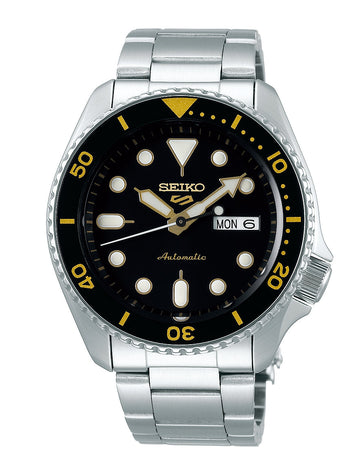 SEIKO 5 Sports Black and Yellow | SRPD57K1