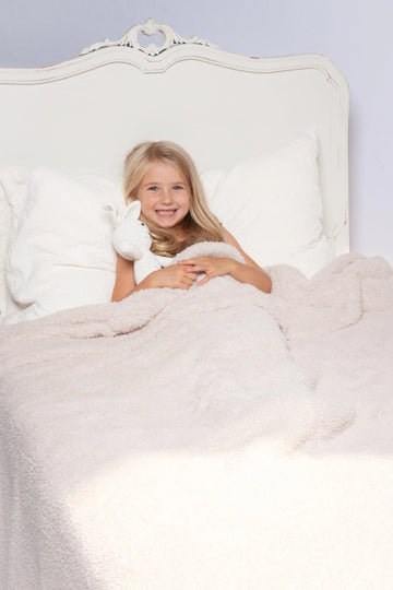Solid Doubled Layered in Blushing Beige Twin Bed Blanket