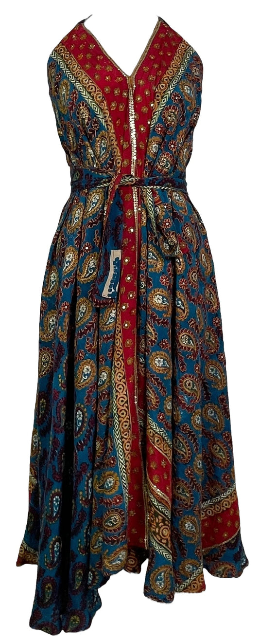 STAFF HOLD PRC7675 Avatar Pure Silk Maxi Dress with Belt - Velora Luxury Fashion