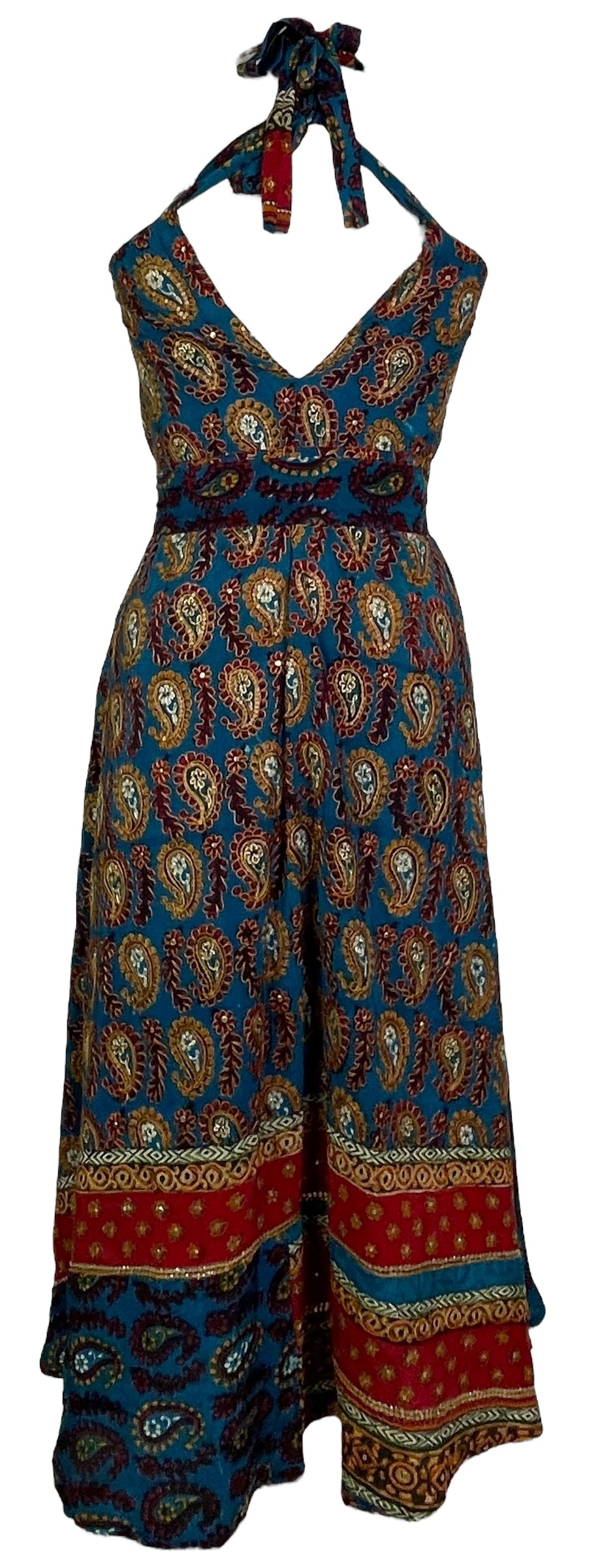 STAFF HOLD PRC7675 Avatar Pure Silk Maxi Dress with Belt - Velora Luxury Fashion