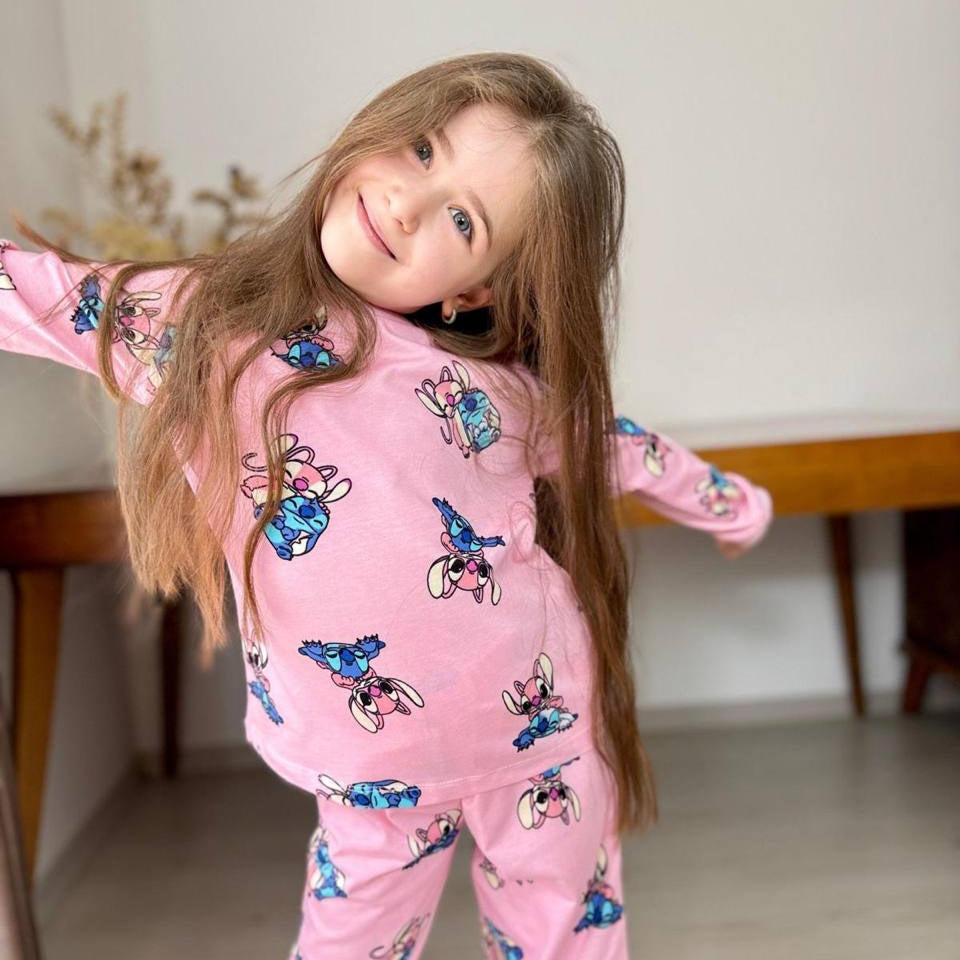 STlTCH'ed Night Cotton Pyjama Set - Velora Luxury Fashion