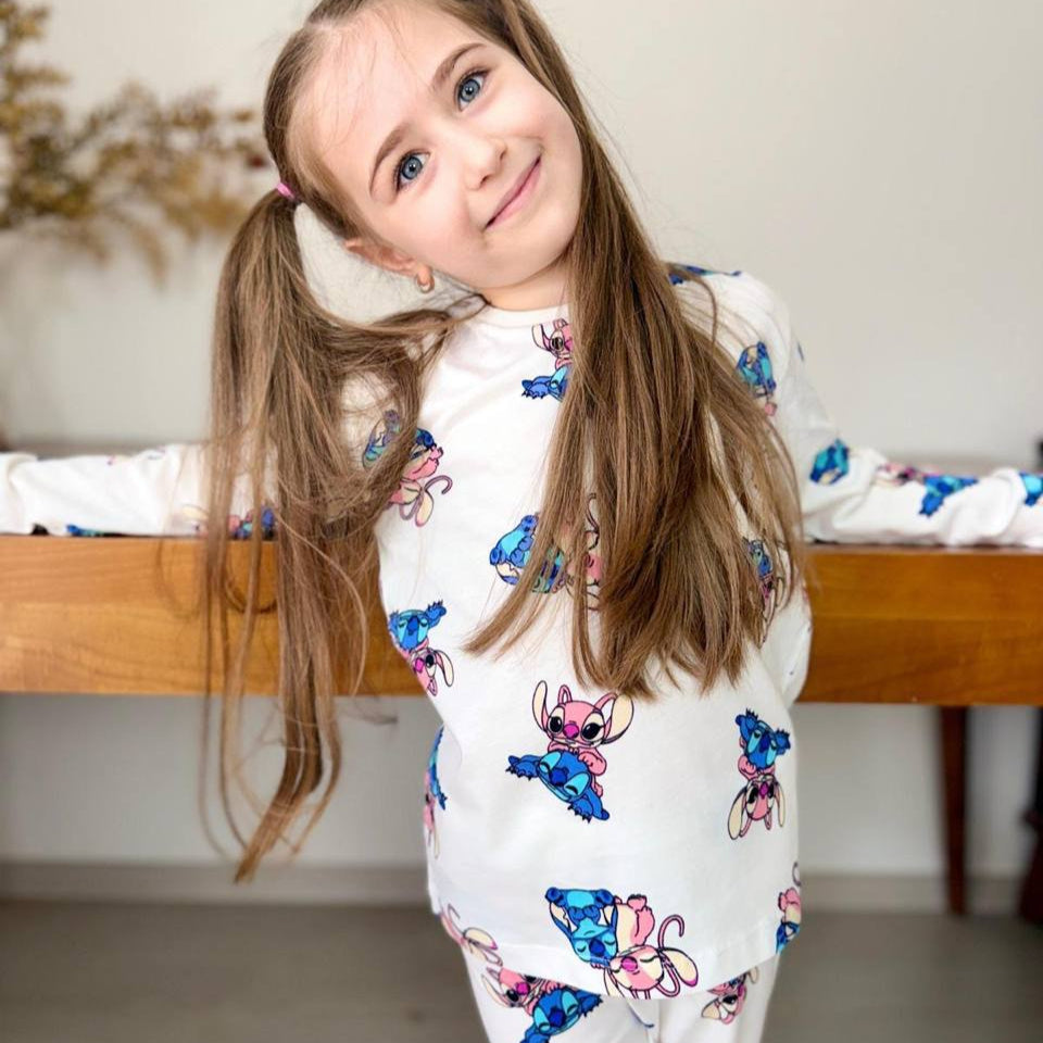 STlTCH'ed Night Cotton Pyjama Set - Velora Luxury Fashion