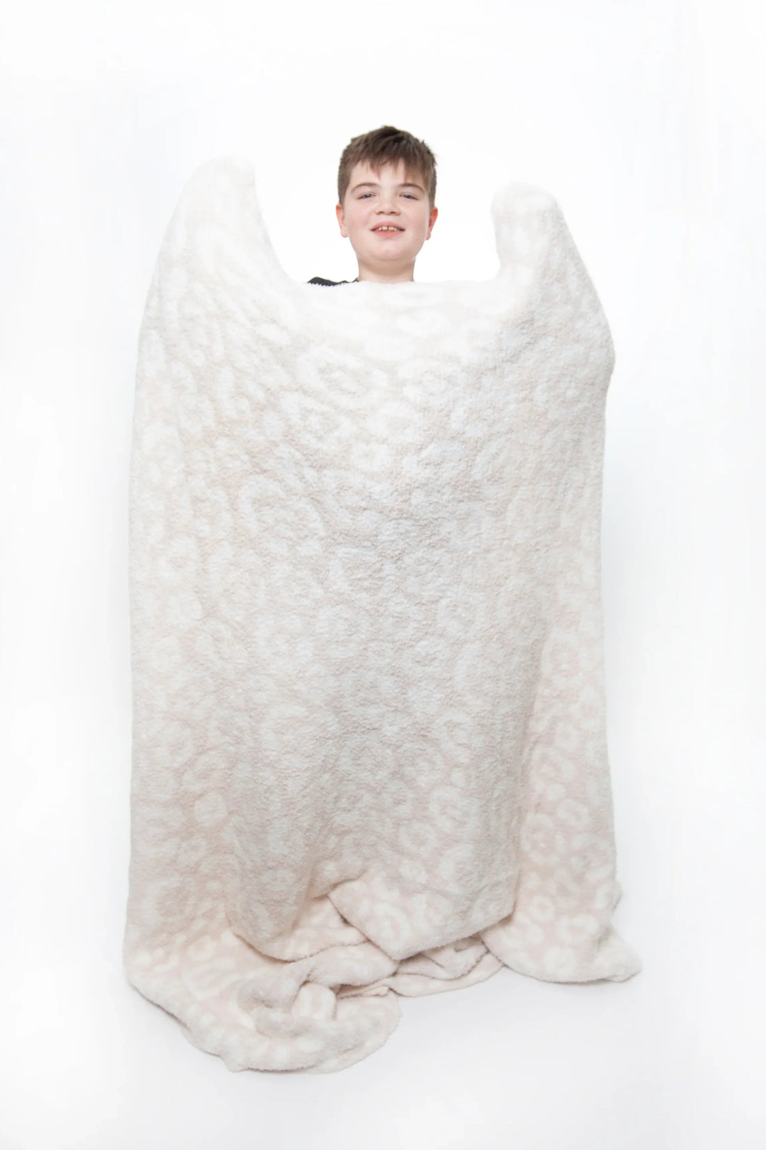Blushing Beige & Off White Leopard 2.0 Print Extended Throw