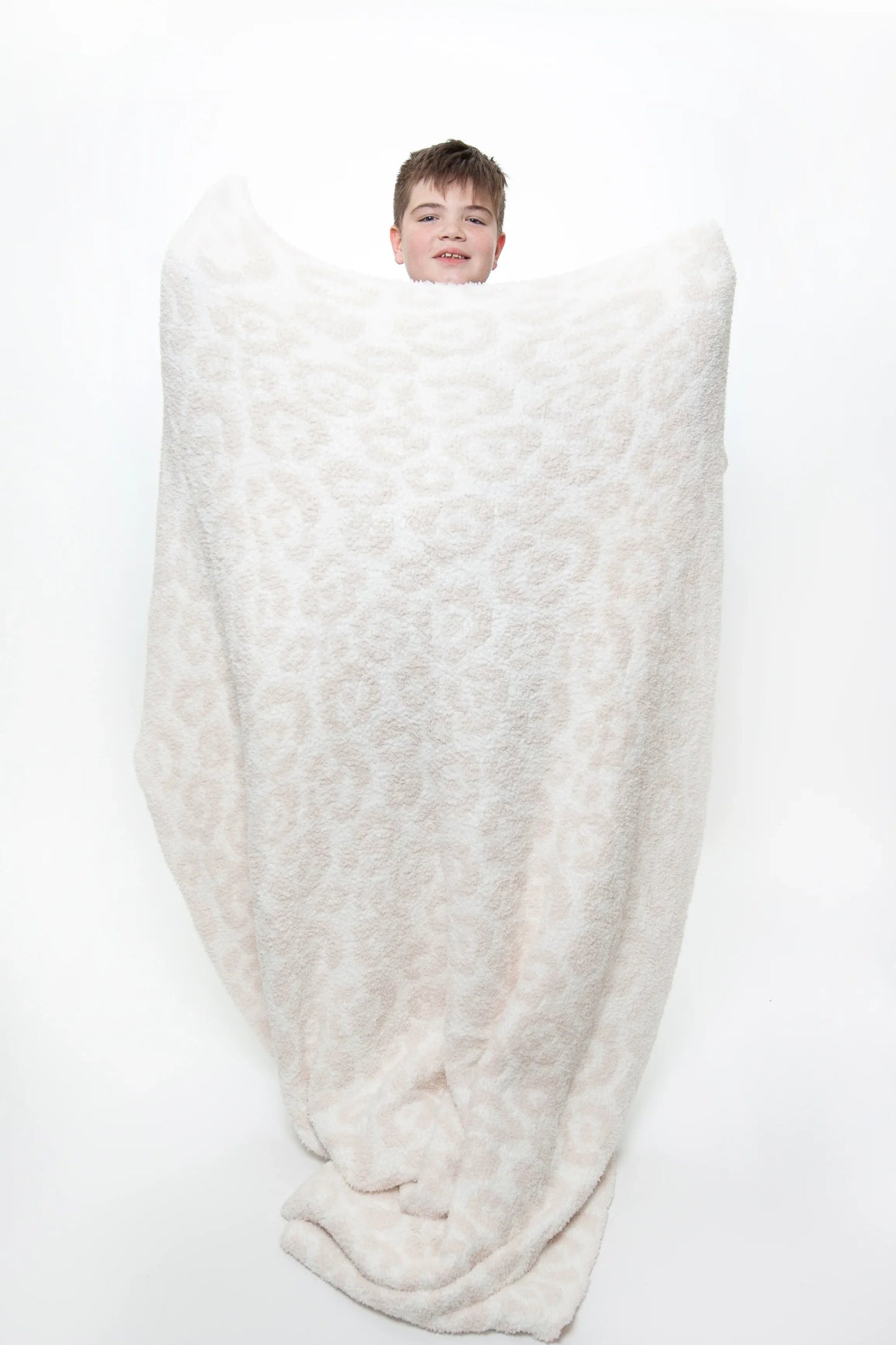 Blushing Beige & Off White Leopard 2.0 Print Extended Throw