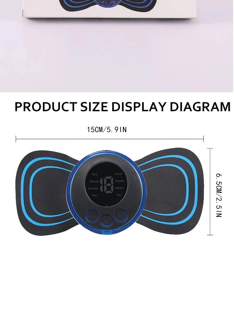 Rechargeable neck massager electric neck massage to relieve pain EMS acupoint muscle stimulation relaxation massage - Velora