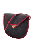 Saint Laurent Pochette Gray /Red Shoulder Bag NS080768 - Velora Luxury Fashion