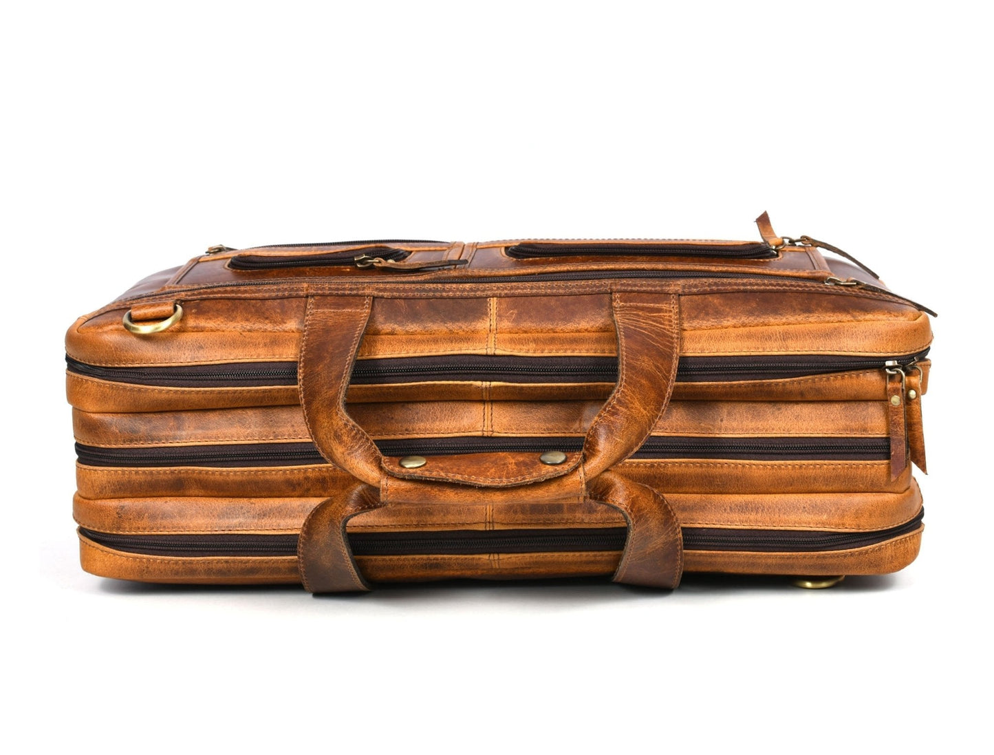 Salerno Leather Chef Knife Case Stress Brown (KR-61) - Velora Luxury Fashion