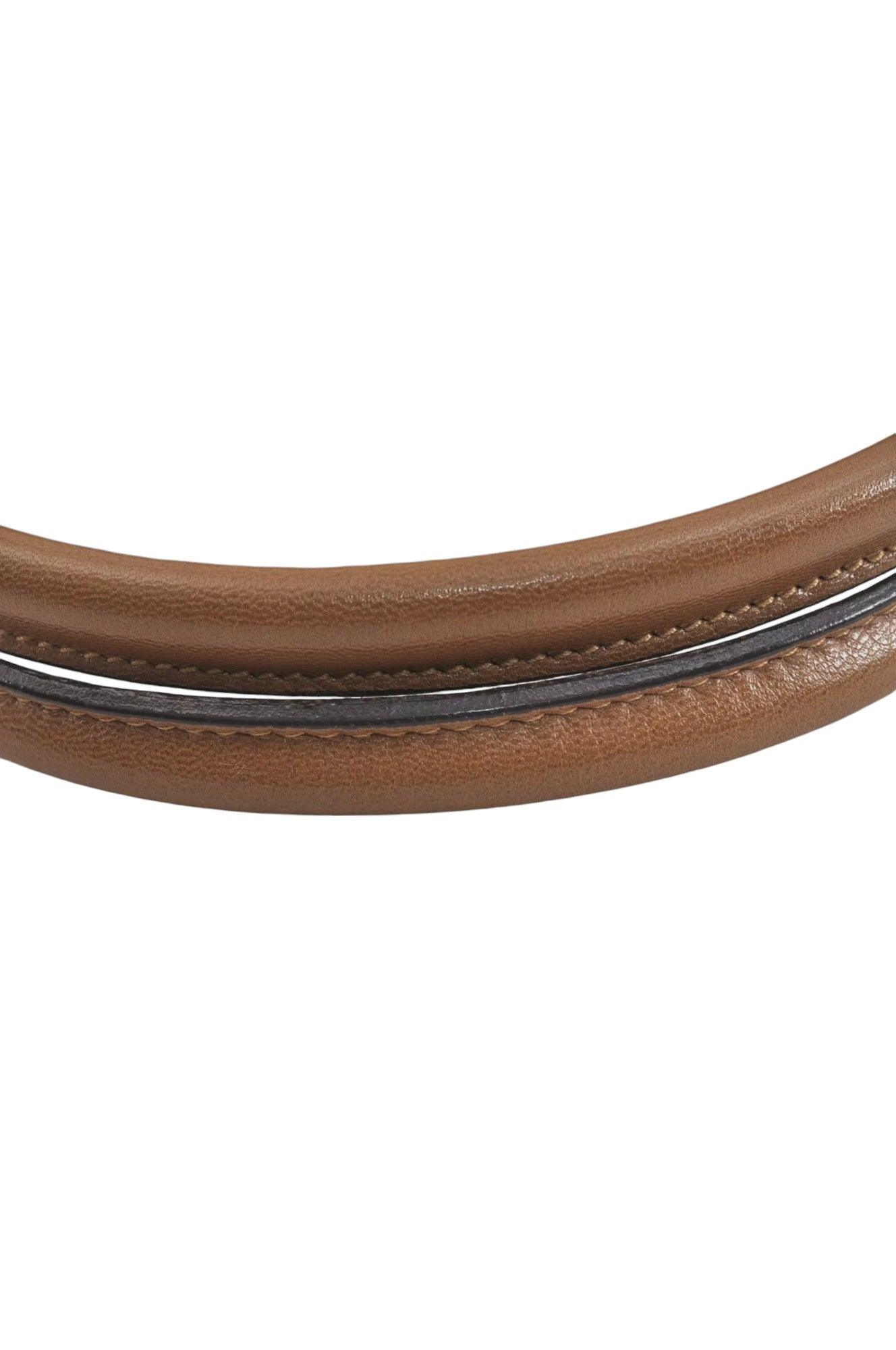 Salvatore Ferragamo Gancini Leather Shoulder Hand Bag Brown 7570K - Velora Luxury Fashion