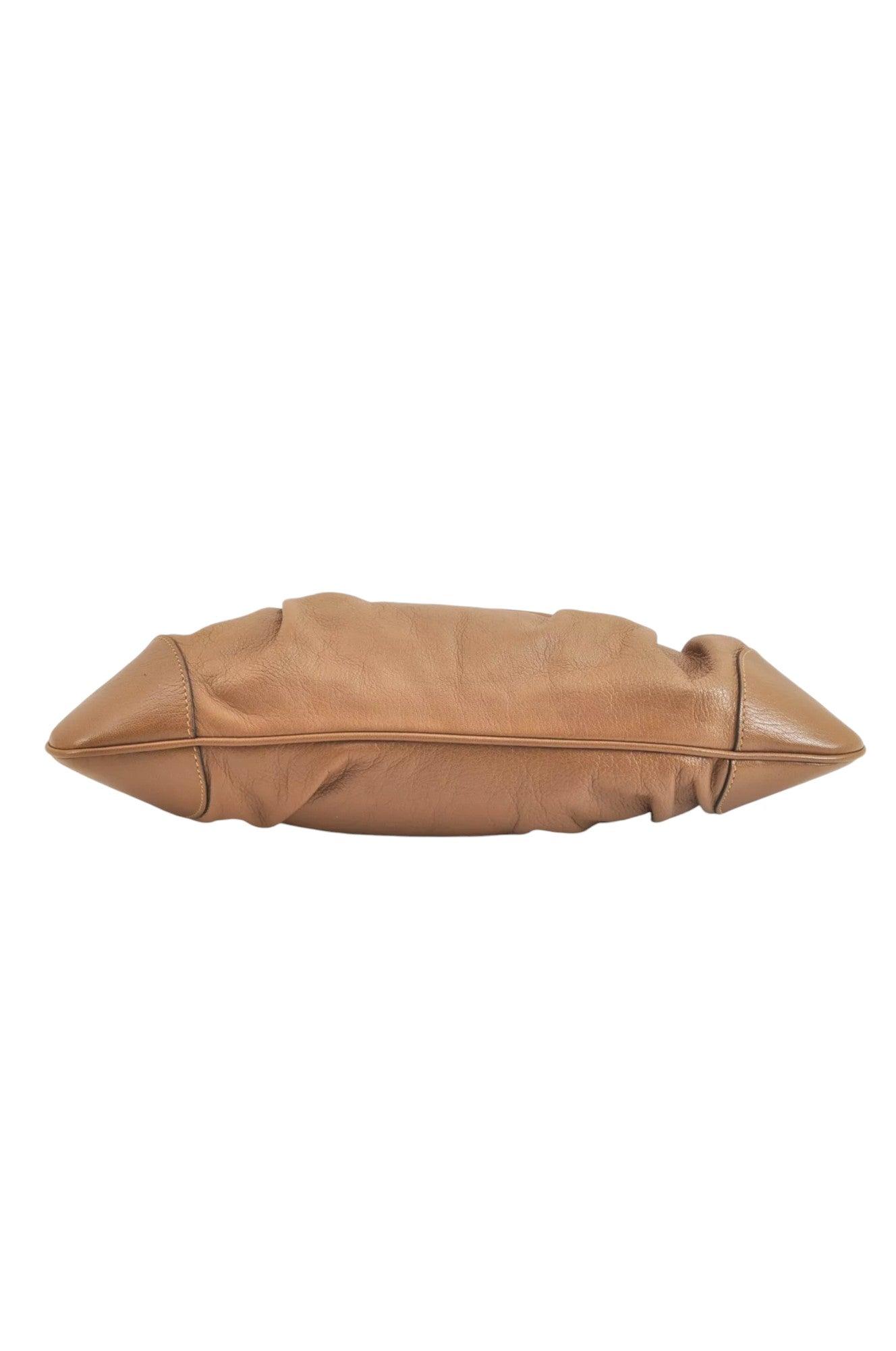 Salvatore Ferragamo Gancini Leather Shoulder Hand Bag Brown 7570K - Velora Luxury Fashion
