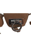 Salvatore Ferragamo Gancini Leather Shoulder Hand Bag Brown 7570K - Velora Luxury Fashion