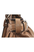 Salvatore Ferragamo Gancini Leather Shoulder Hand Bag Brown 7570K - Velora Luxury Fashion