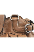 Salvatore Ferragamo Gancini Leather Shoulder Hand Bag Brown 7570K - Velora Luxury Fashion