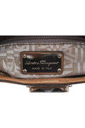 Salvatore Ferragamo Gancini Leather Shoulder Hand Bag Brown 7570K - Velora Luxury Fashion