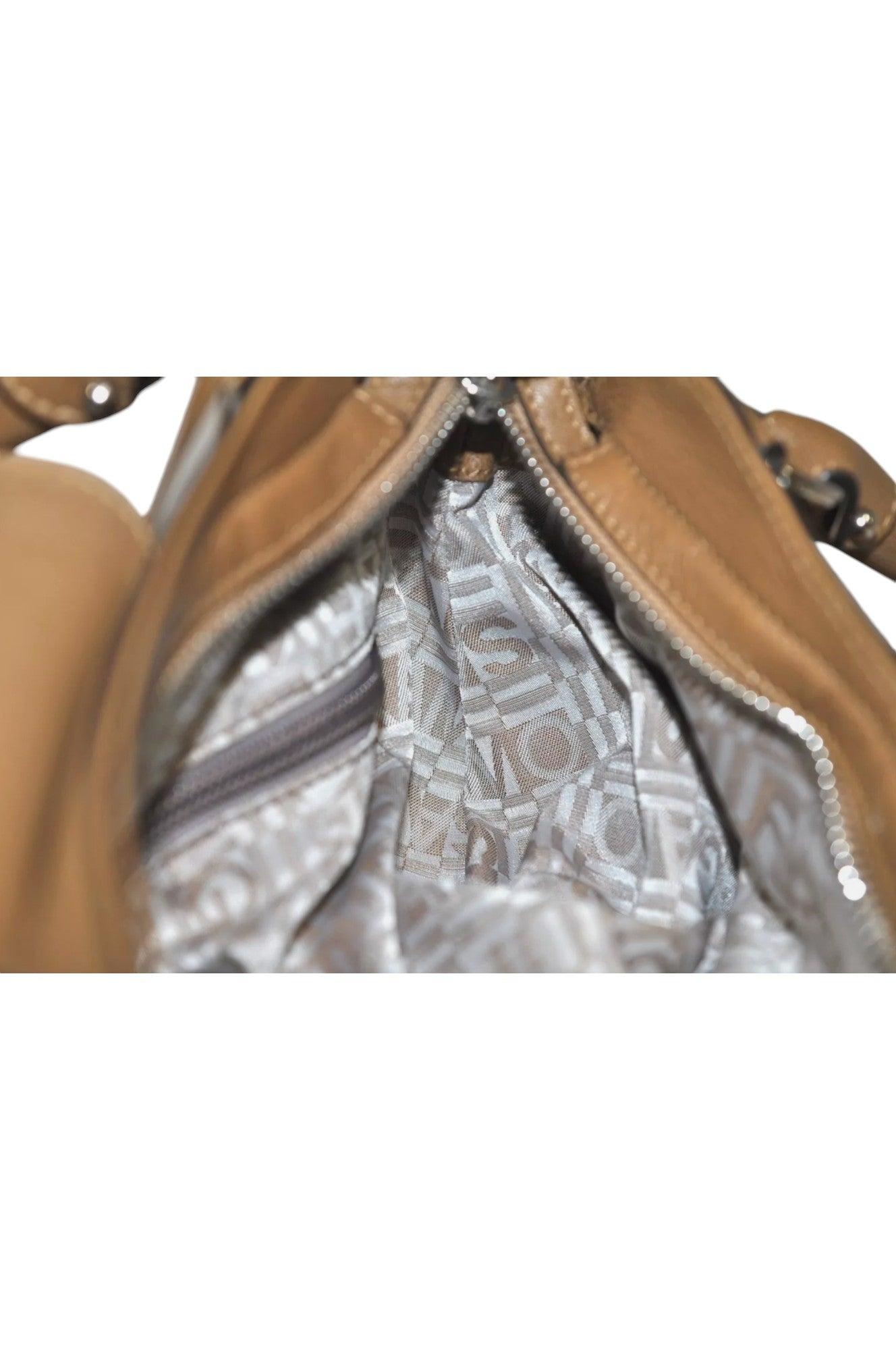 Salvatore Ferragamo Gancini Leather Shoulder Hand Bag Brown 7570K - Velora Luxury Fashion