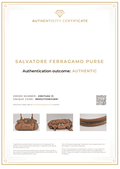 Salvatore Ferragamo Gancini Leather Shoulder Hand Bag Brown 7570K - Velora Luxury Fashion