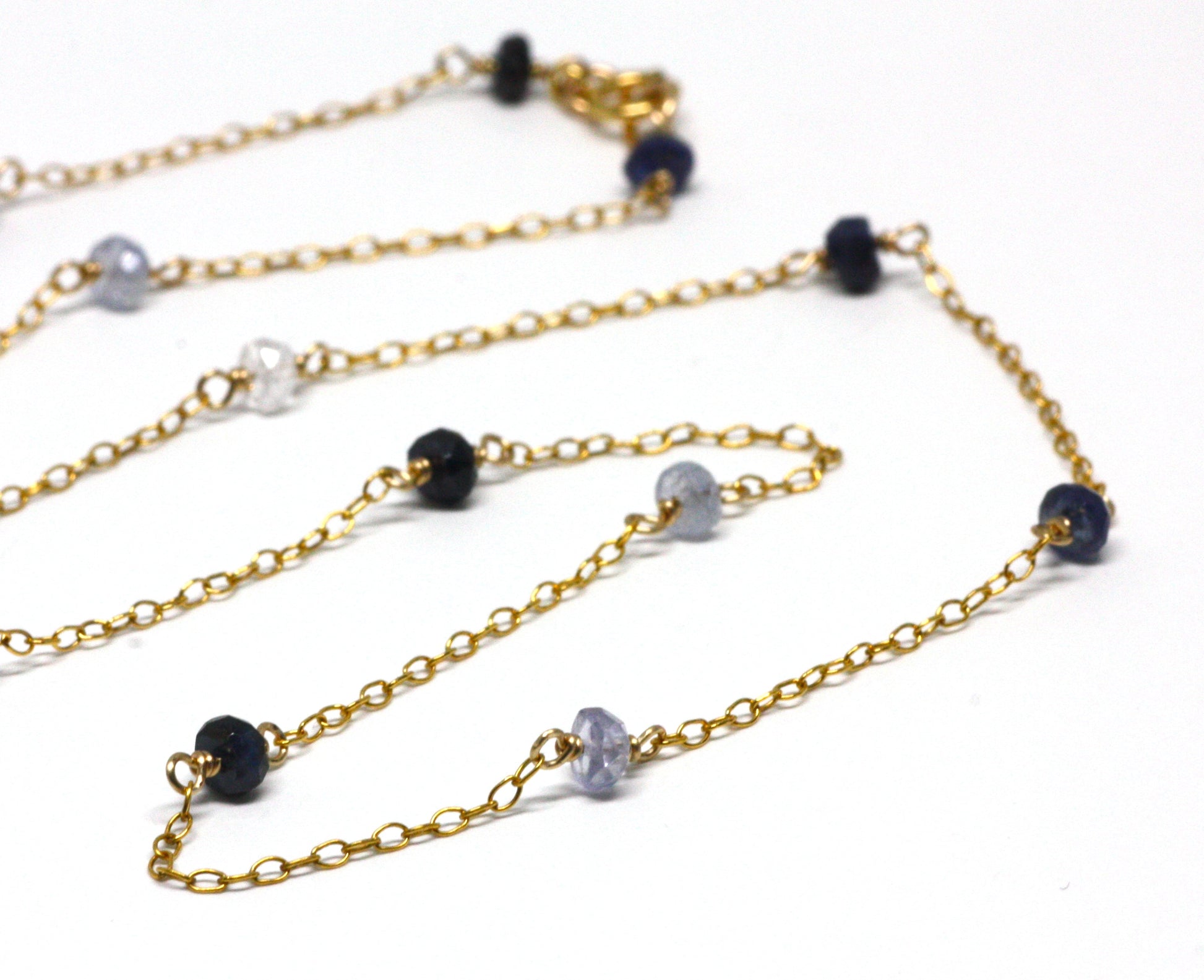 Sapphire Wire Wrapped Layering Necklace - Velora Luxury Fashion