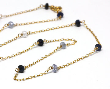 Sapphire Wire Wrapped Layering Necklace - Velora Luxury Fashion