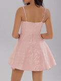 Satin Mini Cami Dress with Bow - Velora Luxury Fashion
