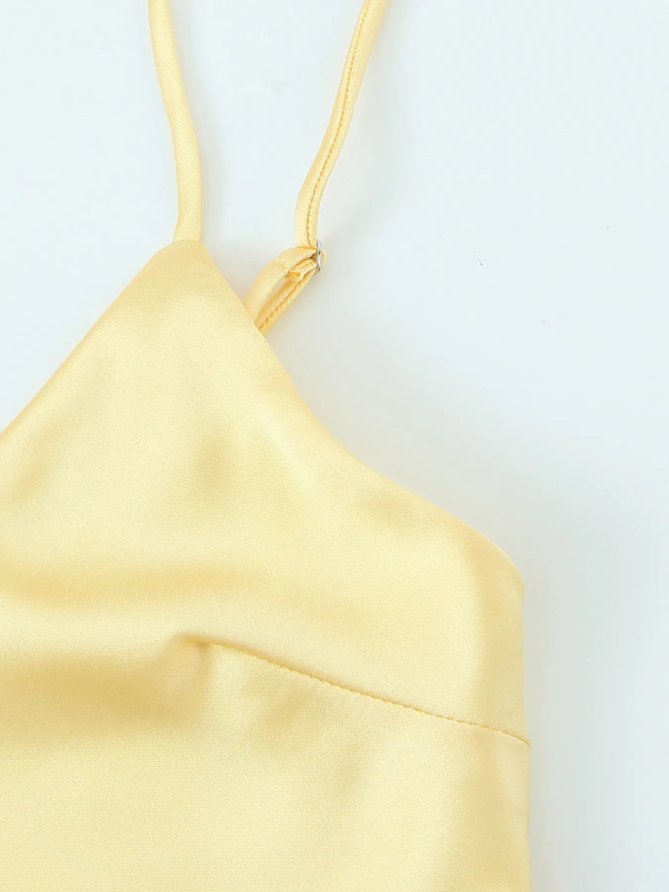 Satin V-Neck Cami Dress - Velora Luxury Fashion